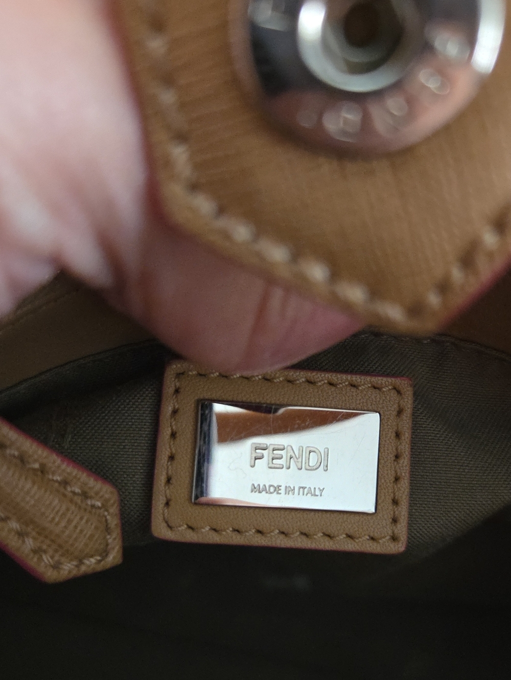 Fendi Tan 2Jours Petite Leather Bag w/Pink Charm & unbranded leather strap - Picture 11 of 14